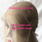 Silky Straight Lace Front Wig Grey Blonde  Human Hair Wig