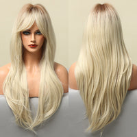 Thumbnail for Ombre Brown Wigs With Full Bangs