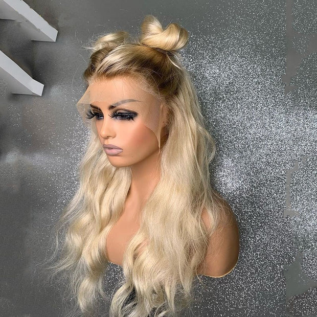 Transparent Lace Ombre Blonde 13X4 Lace Front Wig