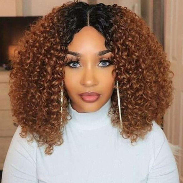 Deep curly lace front wig 14 inches