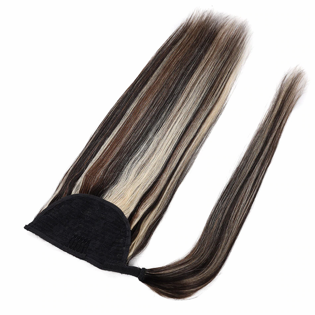 Ponytail Human Hair Machine Remy Straight