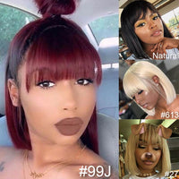 Thumbnail for Straight Bob  With Bang Brazilian Remy Human Hair