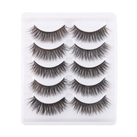 Thumbnail for 5 Pairs Handmade Eyelashes 3D Soft Mink Hair False Lashes