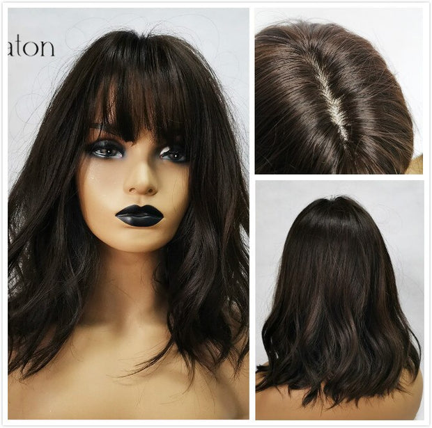 Layered Ombre Wigs With Bangs
