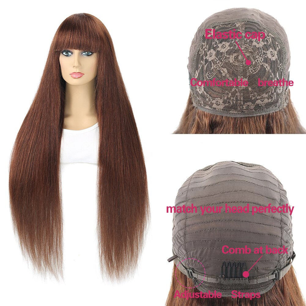 Silk Brown Remy 30inch Wig