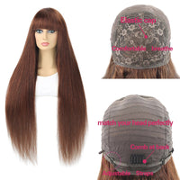 Thumbnail for Silk Brown Remy 30inch Wig