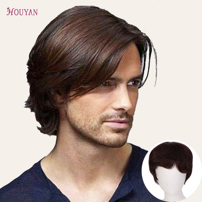Man’s Wig Hair Topper Top Toupee 100%