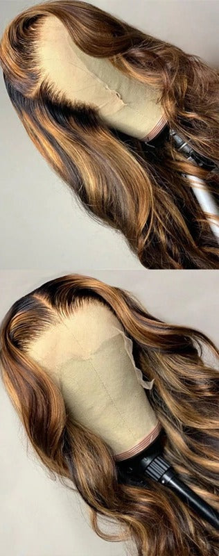 Malaysian Body Wave Wig Lace Wig - 13x6 Ombre Highlight