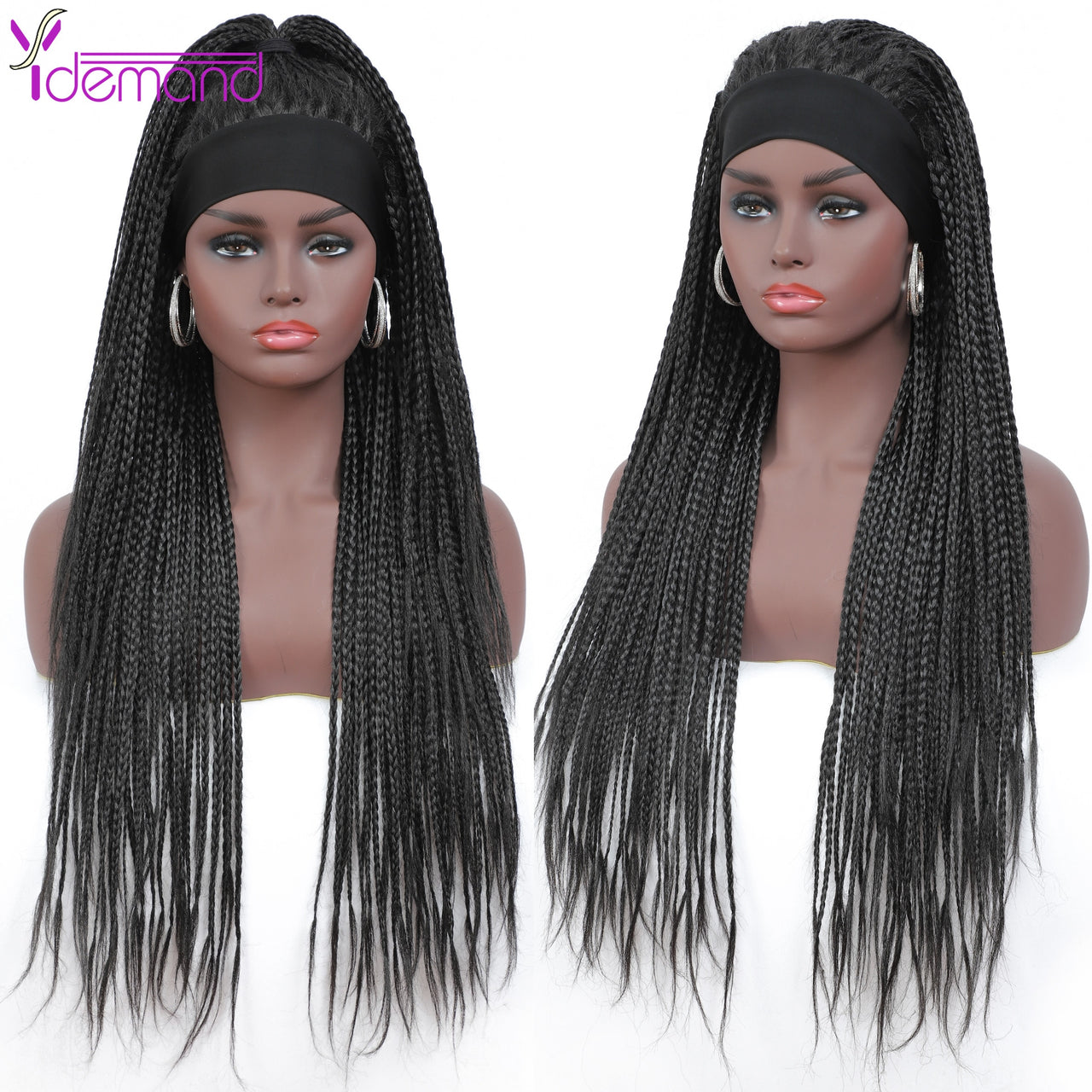 Headband Box Braids Wig