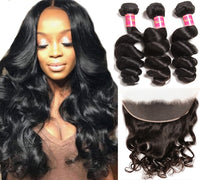Thumbnail for Loose Wave Bundles With Frontal Brazilian Hair