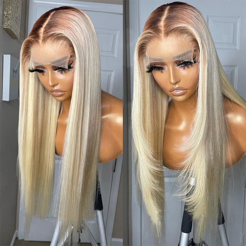 Blonde Brazilian Remy Hair Pre Plucked Wave 4/613Wig