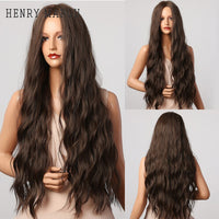 Thumbnail for Ombre Brown Blonde Wig Long Wavy Middle Part