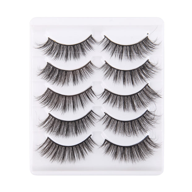 5 Pairs Handmade Eyelashes 3D Soft Mink Hair False Lashes