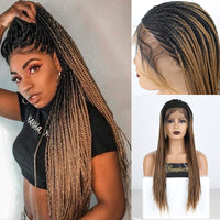 Thumbnail for Two Tone Braided Box Braids Wigs for Women