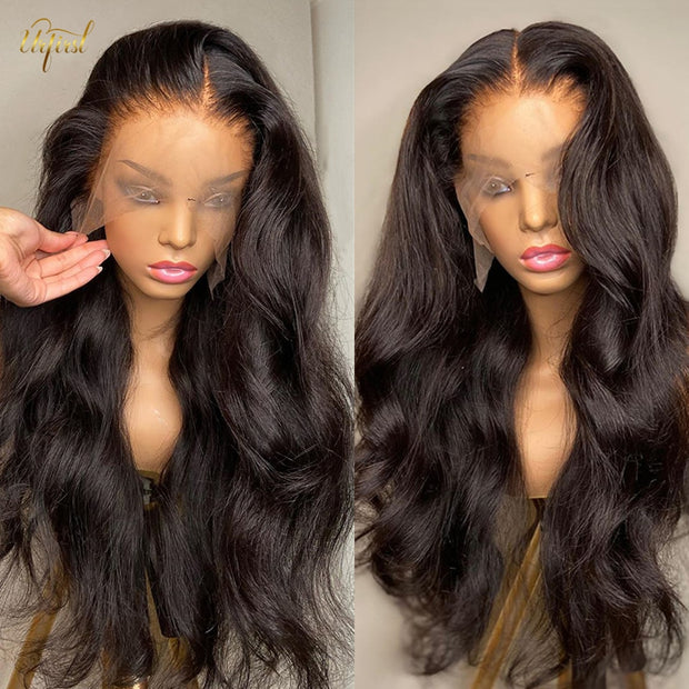 Transparent Body Wave Lace Front Wig Malaysian Hair