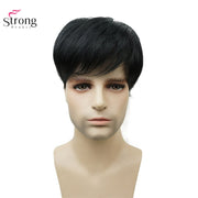 Toupee Men Wig Short Straight Hair