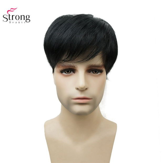 Toupee Men Wig Short Straight Hair