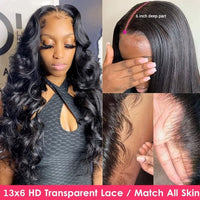 Thumbnail for Loose Wave Transparent Lace Front Wig Brazilian Human Hair