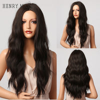 Thumbnail for Ombre Brown Blonde Wig Long Wavy Middle Part