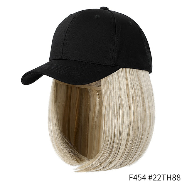 Short Wavy Baseball  Hat Wigs