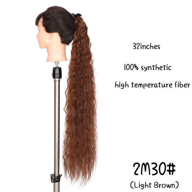 Heat-Resistant Straight Hair With Ponytail