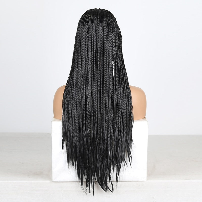 Long Ash Blonde Braided Box Braids Wig