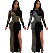 Sequins O-Neck Long Sleeves Dress