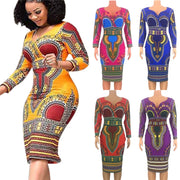 Dashiki Tribal Ethnic Fashion V-Neck Ladies