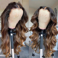 Thumbnail for Wavy Peruvian Ombre Blonde 360 Frontal Human Hair Wig With Baby Hair