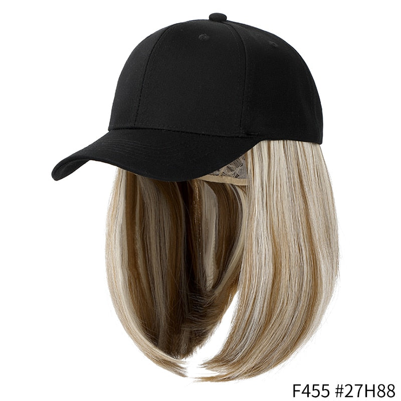 Short Wavy Baseball  Hat Wigs