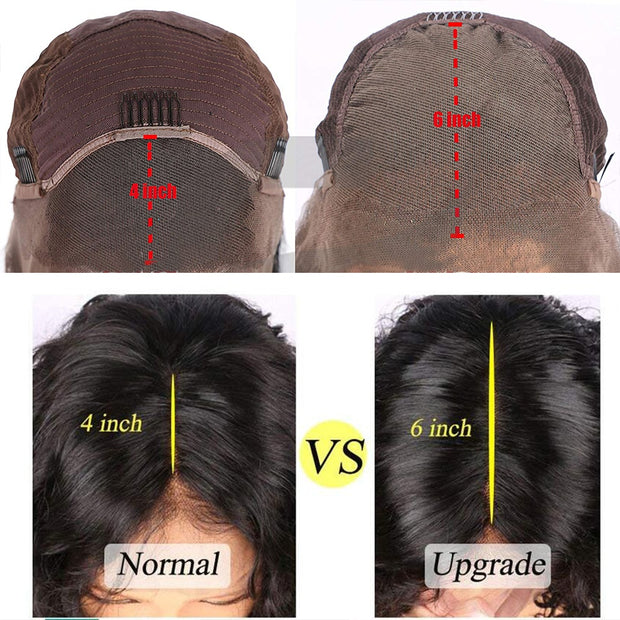 Glueless Yaki Straight  Lace Front Wigs- Natural Color