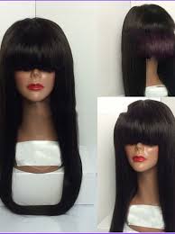 Silky-Straight Glueless With Full Bangs