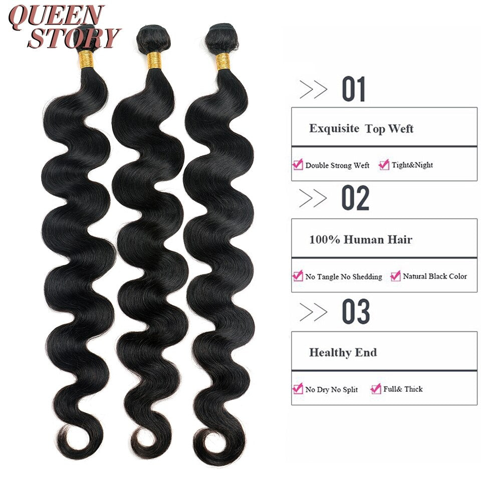 30 Inch Bundles With Closure Body Wave