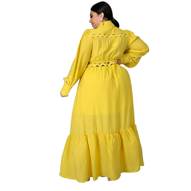 Lace Pleated Glitter Dashiki Maxi Dress