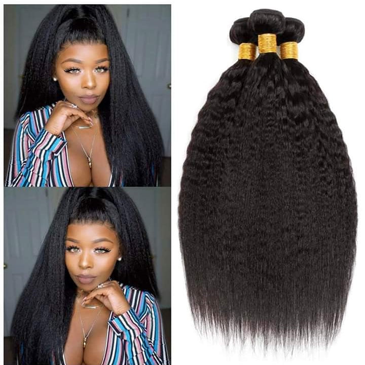 22 inches Kinky hair extensions 3 bundles
