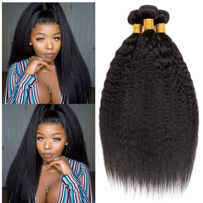 22 inches Kinky hair extensions 3 bundles