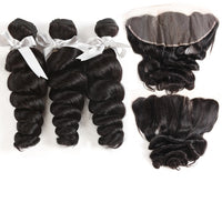 Thumbnail for Peruvian Loose Wave Hair Bundles With Frontal