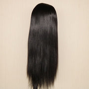 Yaki Straight Lace Front Wigs Natural Color Synthetic