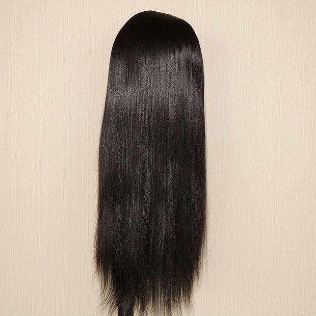Yaki Straight Lace Front Wigs Natural Color Synthetic