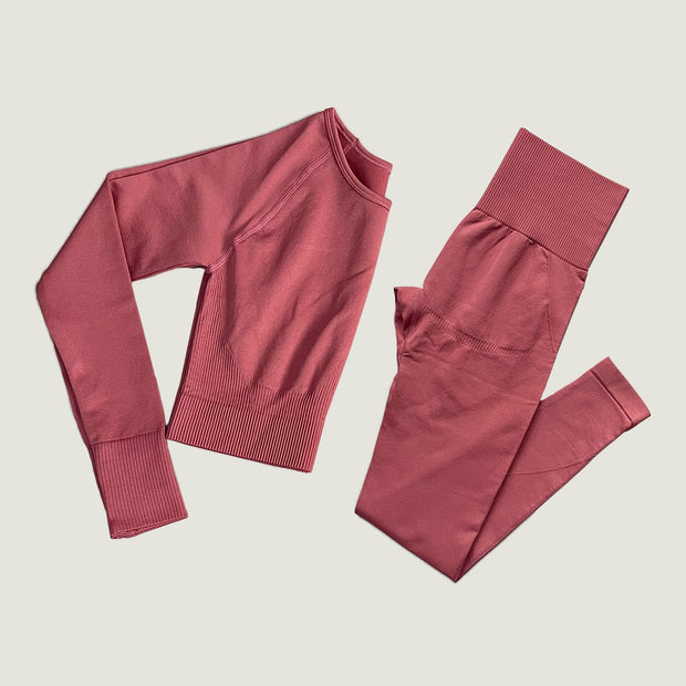 Yoga Set Seamless Gym Set Bras + Leggings + Shirts