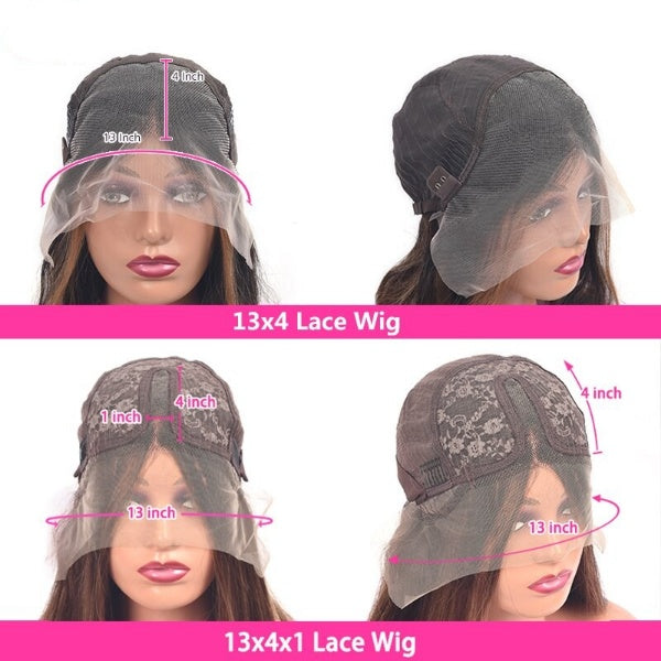 Highlight Ombre Brown Lace Frontal Wig -  Remy Peruvian