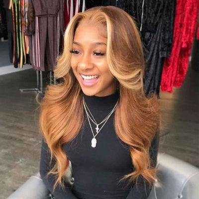 Honey Blonde Pre Plucked Full Lace Wig