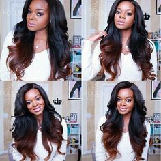 Ombre brown extensions available
