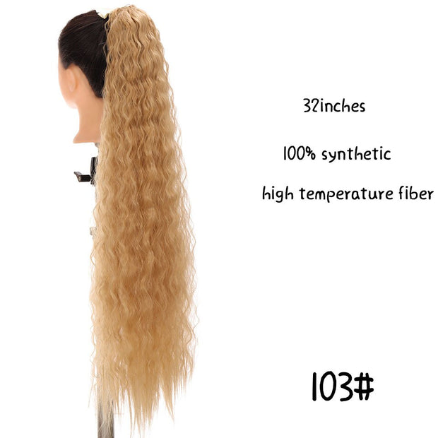Heat-Resistant Straight Hair With Ponytail