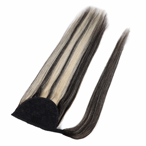 Ponytail Human Hair Machine Remy Straight