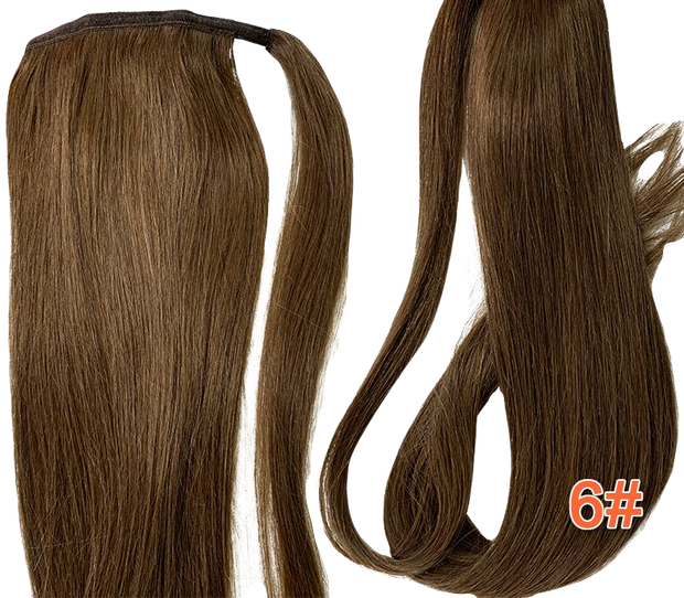 Drawstring Ponytail With Clip in Human Hair