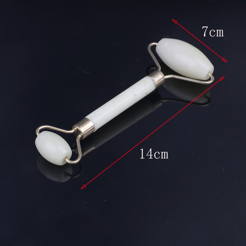Portable Facial Massage Roller Natural Jade