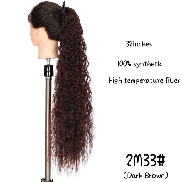 Heat-Resistant Straight Hair With Ponytail