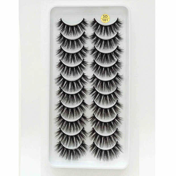 8 Pairs 3D Mink False Eyelashes Natural Wispy Fluffy Dramatic Volume