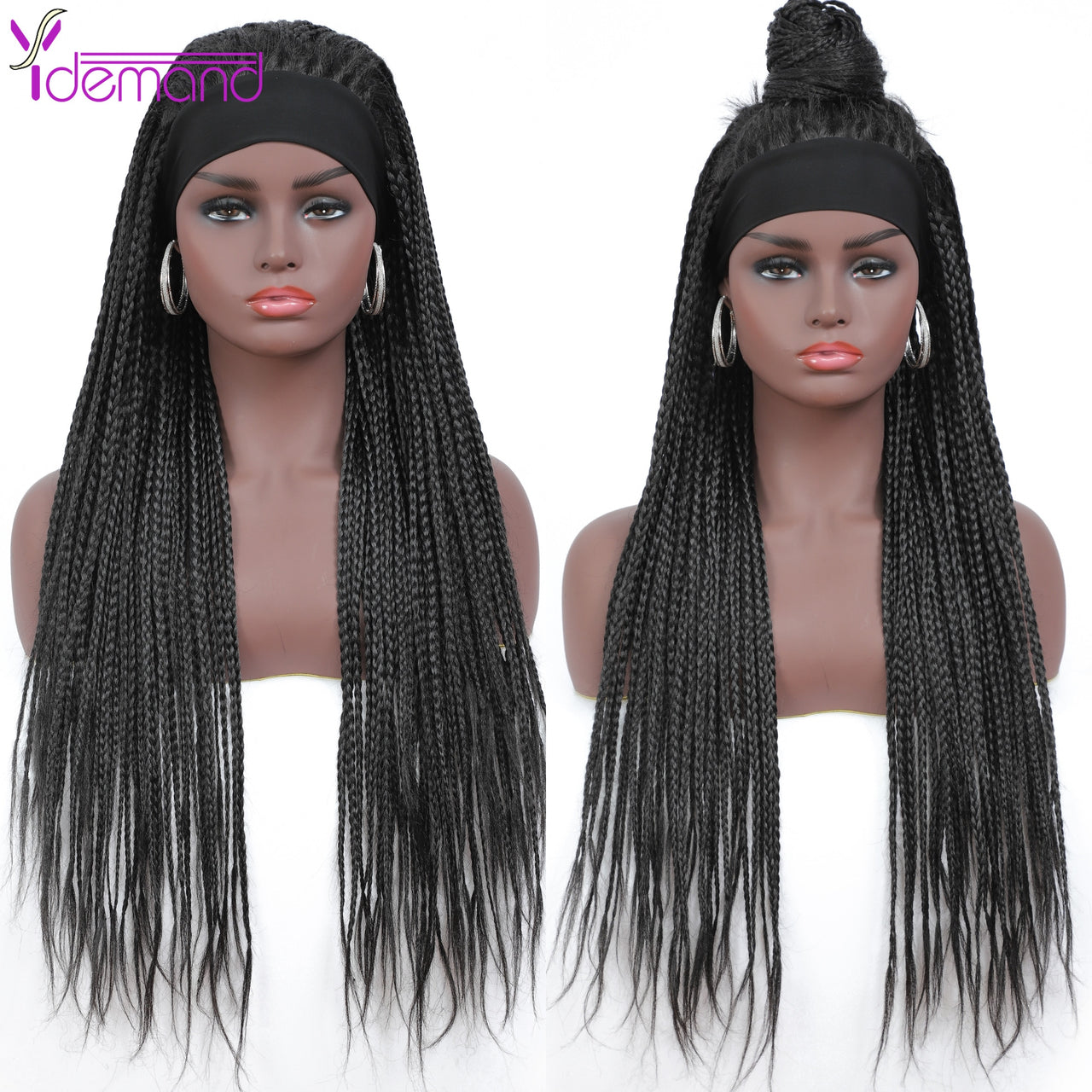 Headband Box Braids Wig